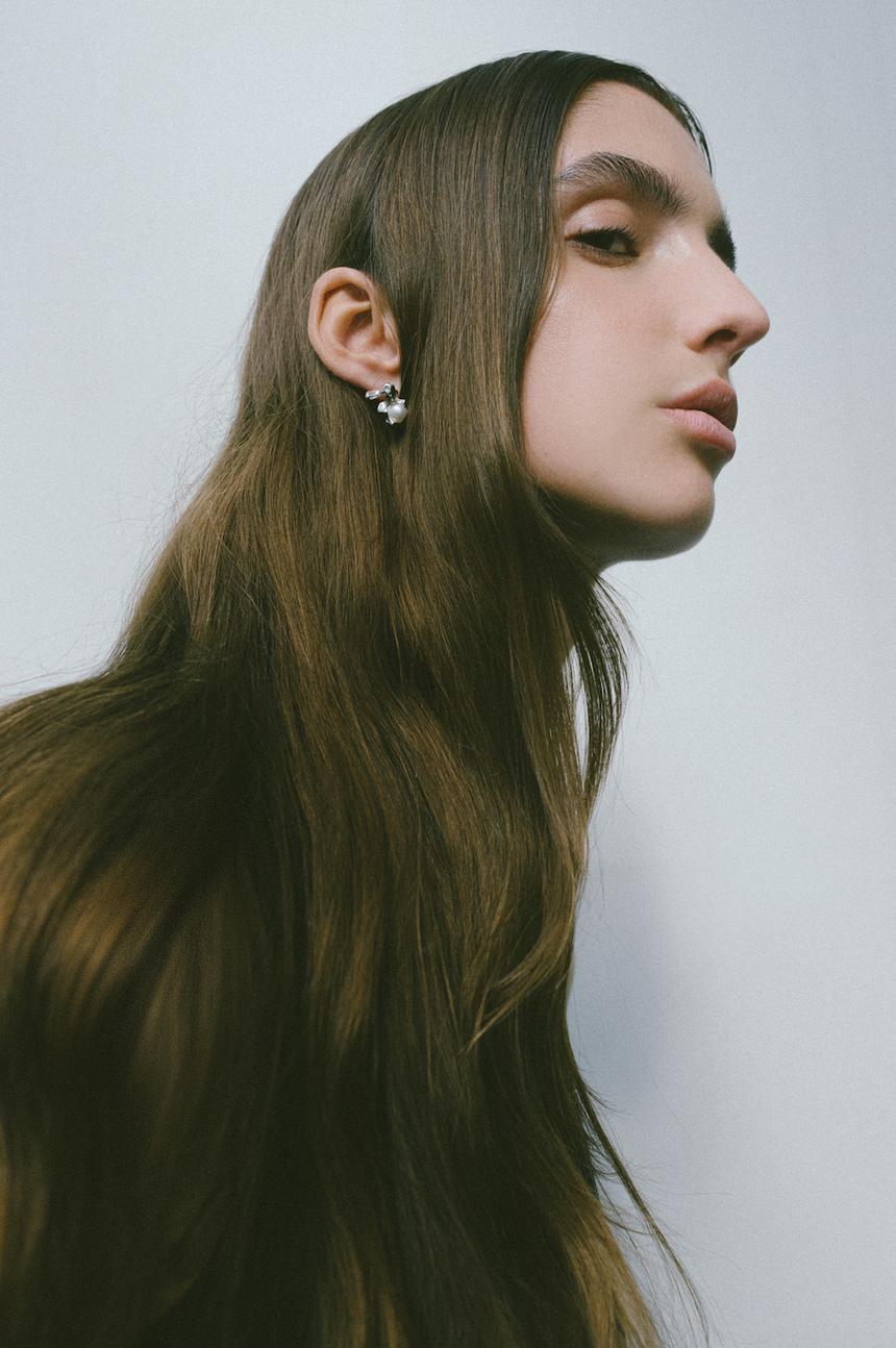 Silver Bean earrings