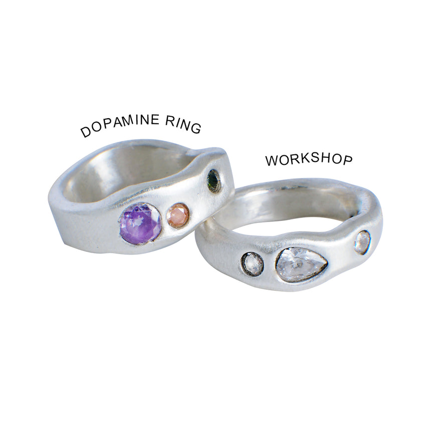 handmade silver clay ring